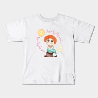 live by sun love by moon mermaid Kids T-Shirt
